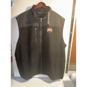 Cutter & Buck Ohio State Buckeyes Mens 3XB Fleece Full Zip Vest Black NWT